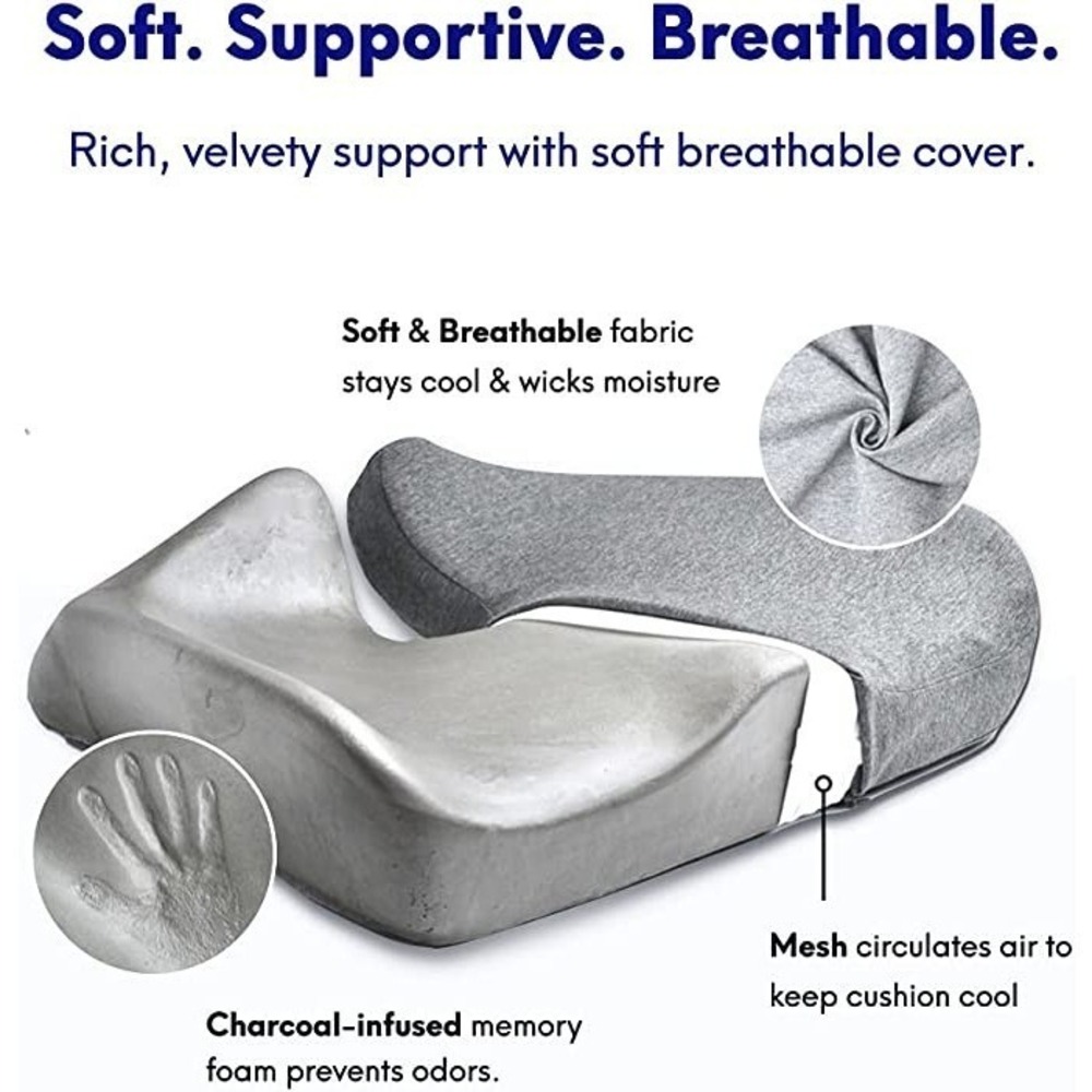 Cushion Lab Patented Pressure Relief Seat Cushion for Long Sitting Hours Memory - Picture 10 of 12
